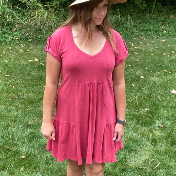 Anthropologie Saturday Sunday Kathie Flounced Mini Dress M - Picture 1 of 6